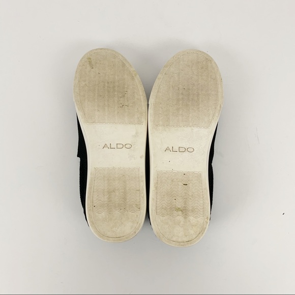 Aldo Women's Black Knit Platform Slip On Sneakers - Picture 8 of 8